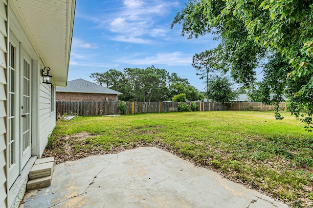 view of yard featuring a patio area