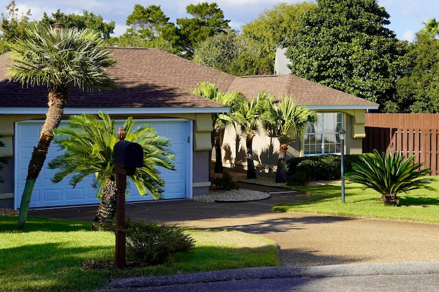 view of front of home with a front yard