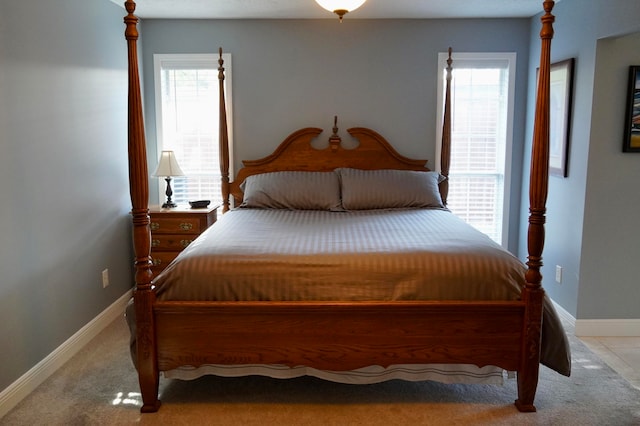 view of carpeted bedroom