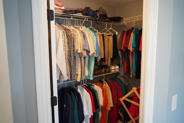 view of walk in closet