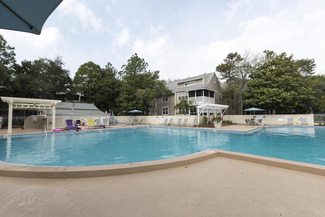 view of pool with a patio