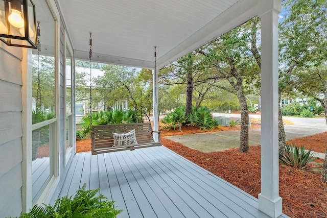 view of wooden deck