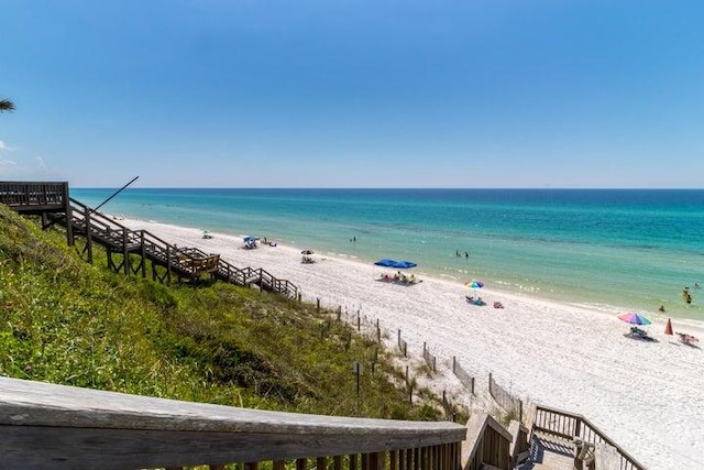 water view with a view of the beach