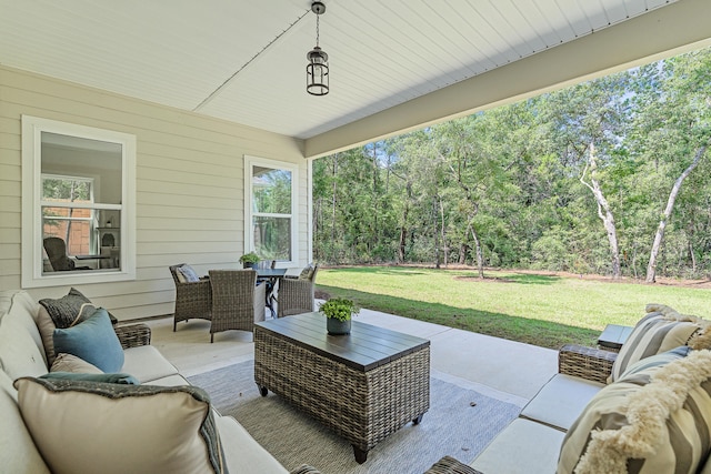 view of patio / terrace featuring outdoor lounge area