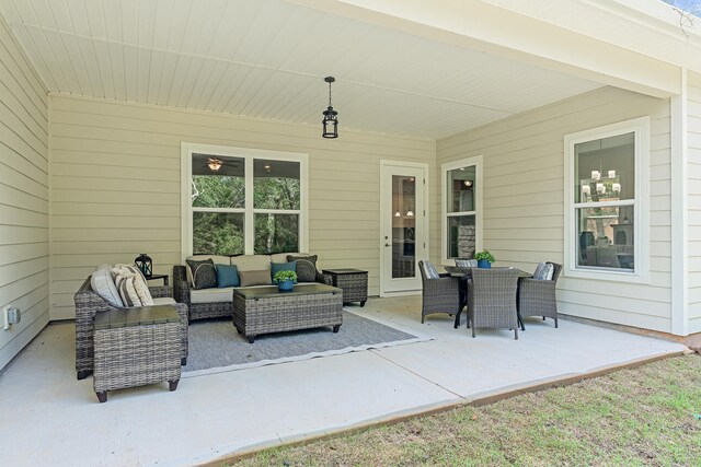 view of patio / terrace with outdoor lounge area