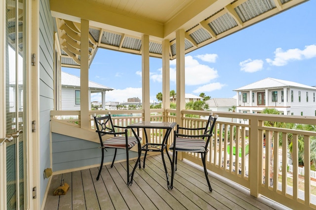 view of wooden terrace