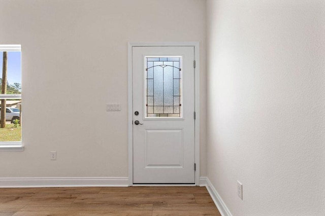 entryway featuring light hardwood / wood-style flooring