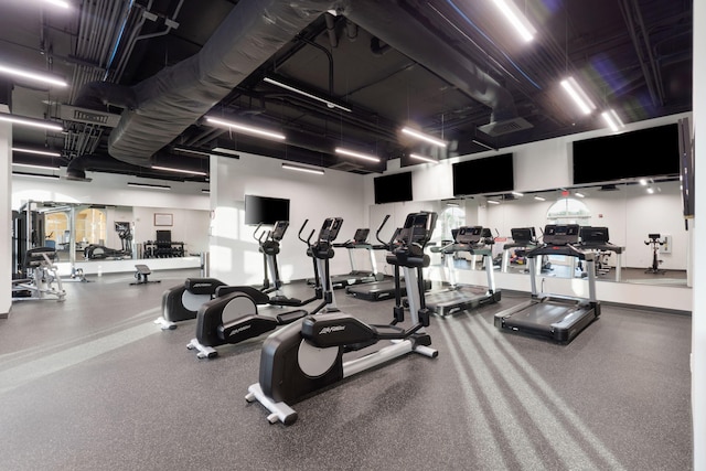 view of exercise room