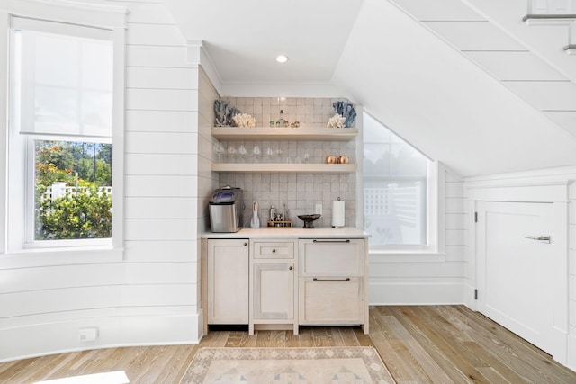 12 Needle Cast Ln, Inlet Beach, FL 32461 - bar area featuring light wood finished floors and backsplash