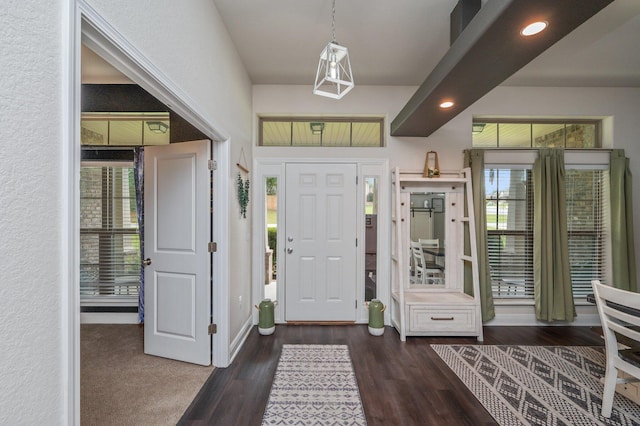 entryway featuring dark hardwood / wood-style floors