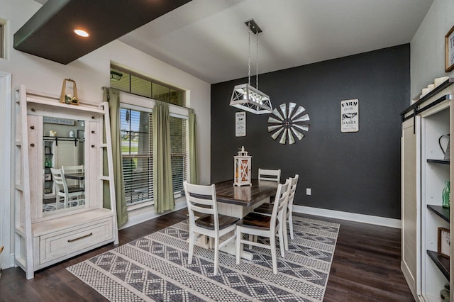 dining room featuring dark hardwood / wood-style floors