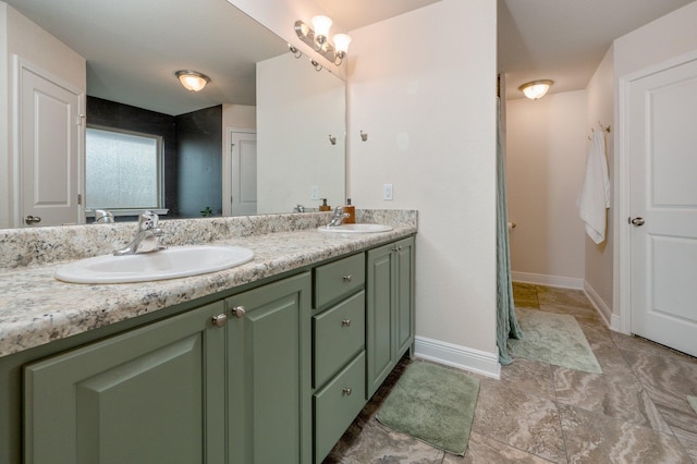 bathroom with vanity