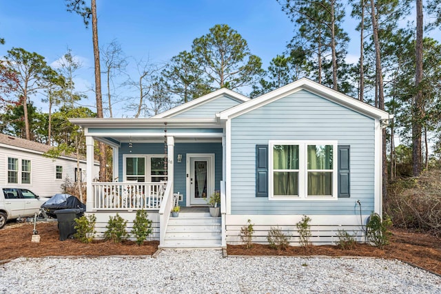 bungalow-style home featuring covered porch