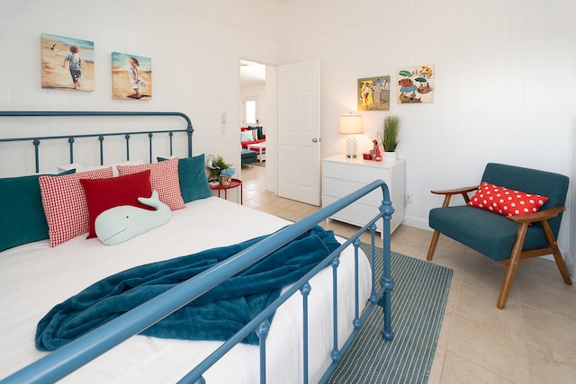 view of tiled bedroom