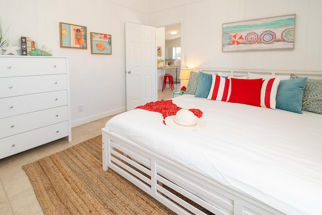 view of tiled bedroom