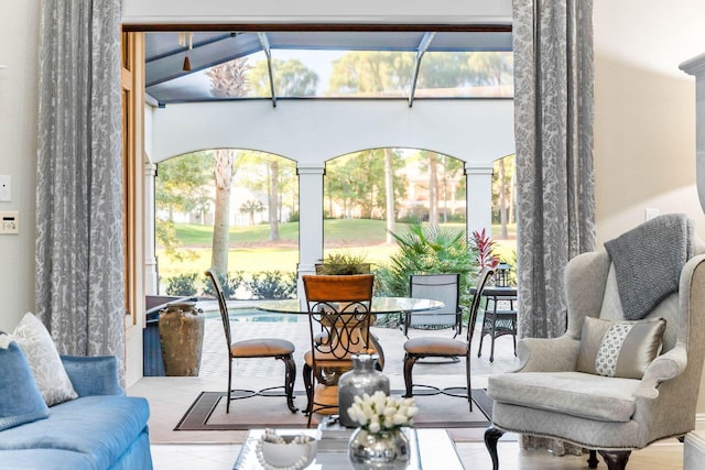 view of sunroom / solarium