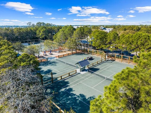 view of tennis court