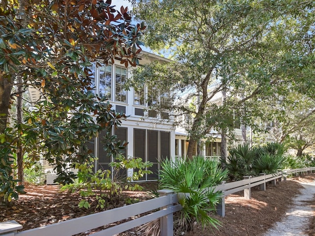 11 Acorn Way, Santa Rosa Beach, FL 32459 - back of property with a sunroom