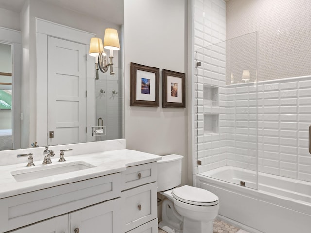 11 Acorn Way, Santa Rosa Beach, FL 32459 - bathroom featuring vanity, shower / bathtub combination, toilet, and tile patterned flooring