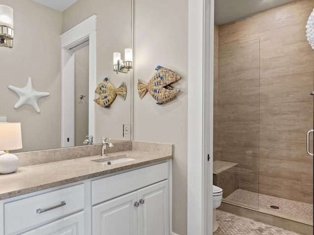 11 Acorn Way, Santa Rosa Beach, FL 32459 - full bathroom with vanity, a shower stall, and toilet