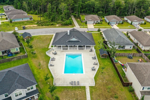 727 Marquis Way, Freeport, FL 32439 - aerial view of residential area featuring a pool