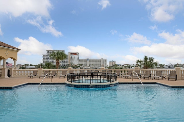 view of pool with a patio