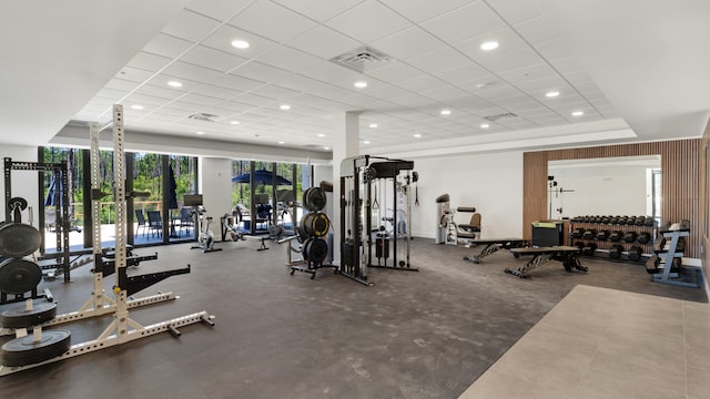 view of workout area