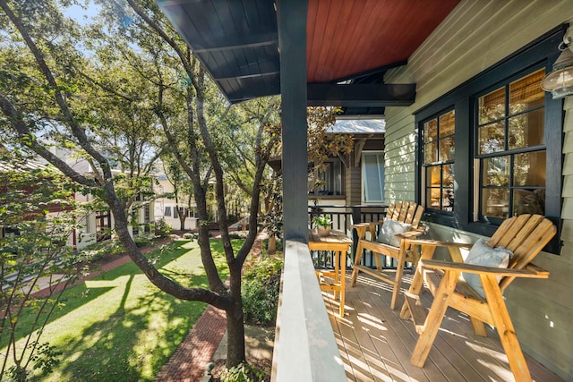 view of patio with a porch