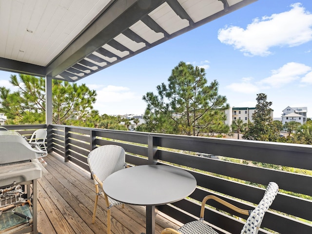 view of wooden terrace