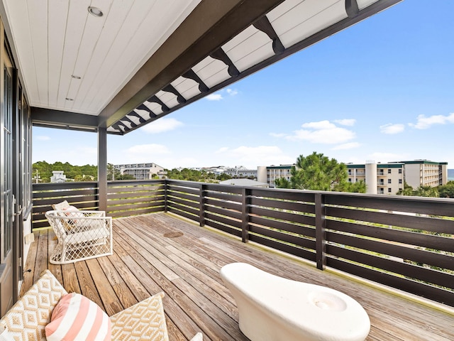 view of wooden terrace