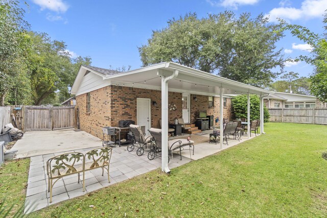 view of patio featuring an outdoor living space