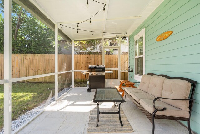 view of sunroom