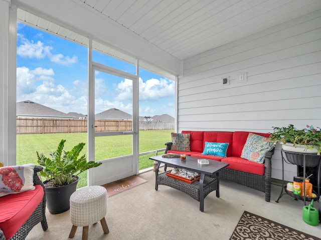 131 W Oak Trees Ln, Freeport, FL 32439 - sunroom featuring an outdoor living space