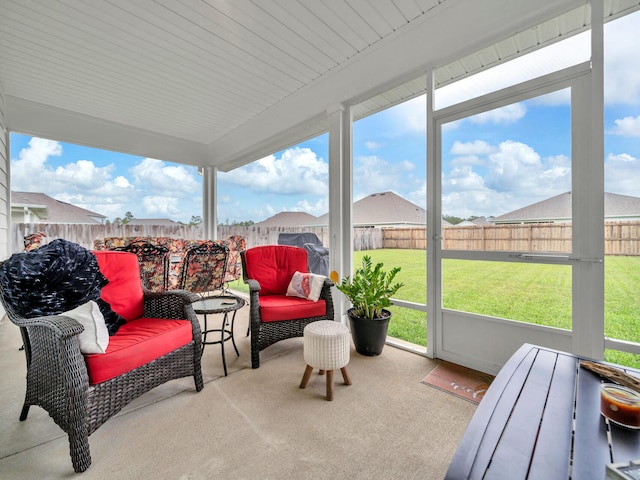 view of sunroom / solarium