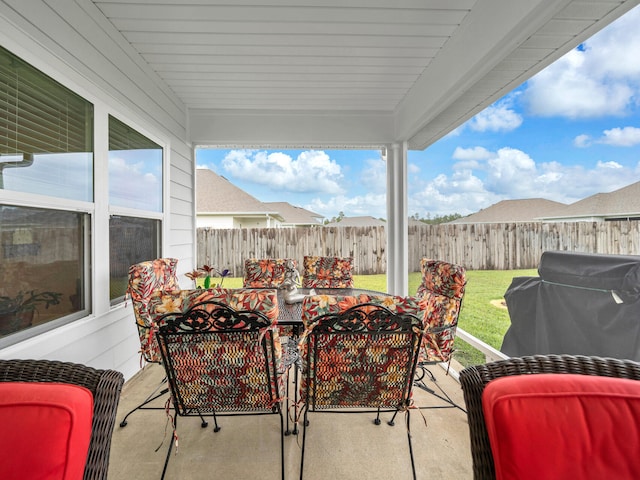 view of patio featuring area for grilling