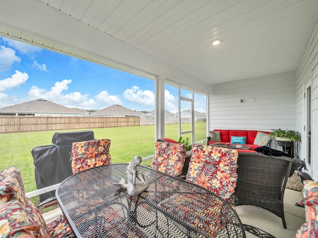 view of patio / terrace featuring outdoor lounge area