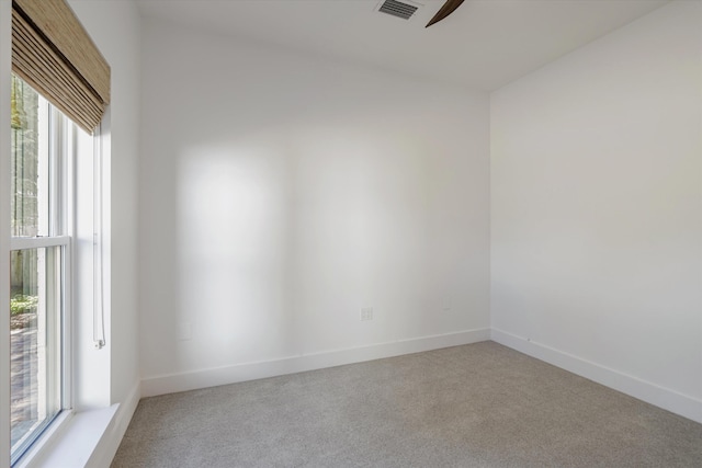 view of carpeted spare room