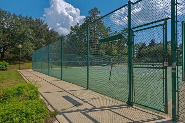 view of sport court