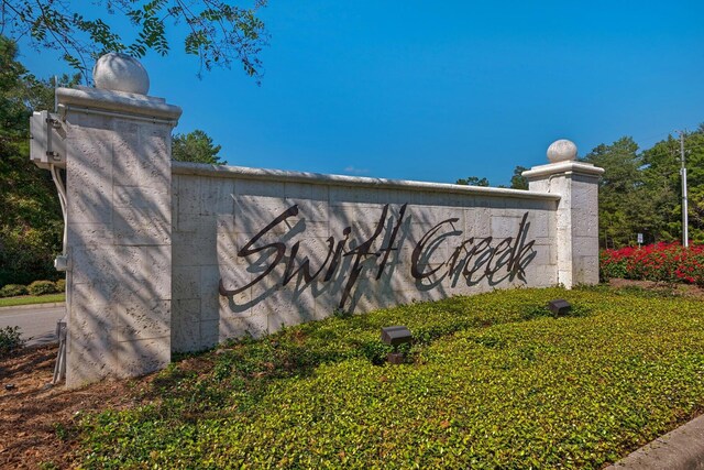 view of community sign