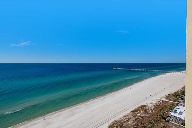 property view of water with a view of the beach