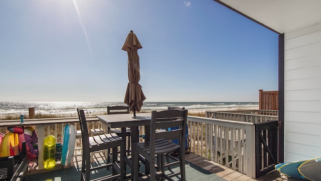 17709 Front Beach Rd Unit 2, Panama City Beach, FL 32413 - deck with a beach view and a water view