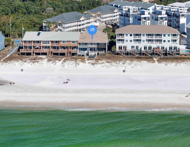 17709 Front Beach Rd Unit 2, Panama City Beach, FL 32413 - aerial view featuring a water view and a view of the beach