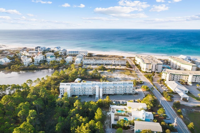 145 Beachfront Trl Unit 307A, Santa Rosa Beach, FL 32459 - drone / aerial view of waterfront with a beach and apartment complex