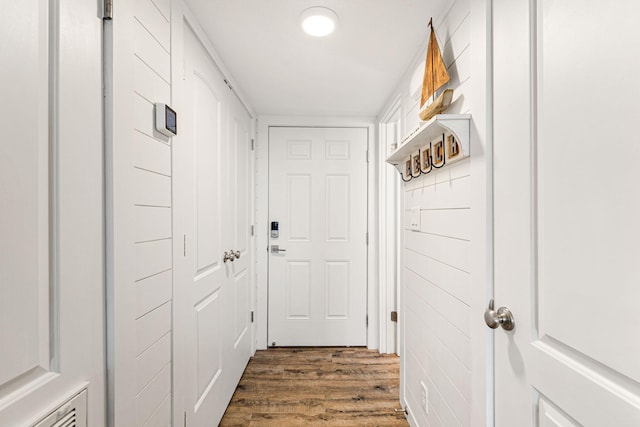 interior space with wood-type flooring