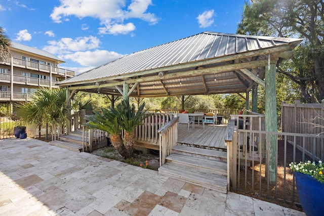 145 Beachfront Trl Unit 307A, Santa Rosa Beach, FL 32459 - wooden deck with a gazebo