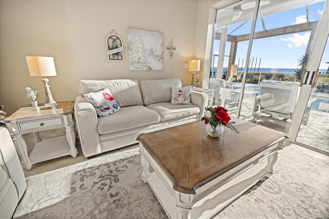 view of carpeted living room