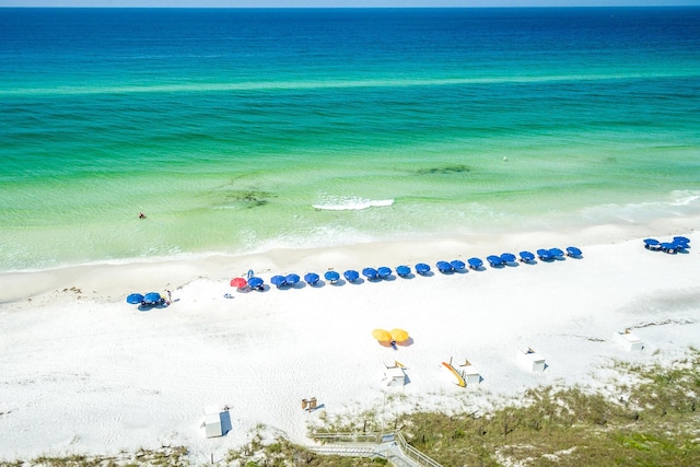 water view featuring a beach view