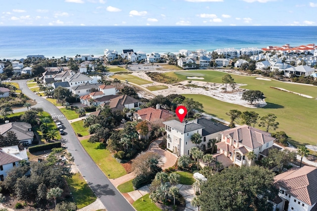 125 Emerald Rdg, Santa Rosa Beach, FL 32459 - aerial perspective of suburban area with a large body of water and a golf club