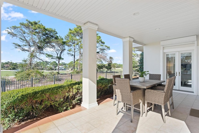 125 Emerald Rdg, Santa Rosa Beach, FL 32459 - view of patio / terrace featuring french doors and outdoor dining space