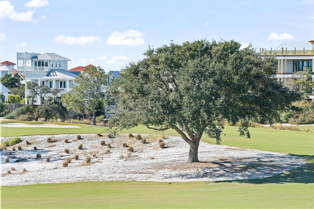 view of home's community featuring a lawn